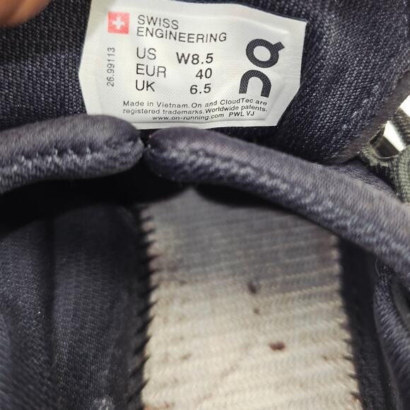 On Running Black and White Sneakers - Picture 2 of 9